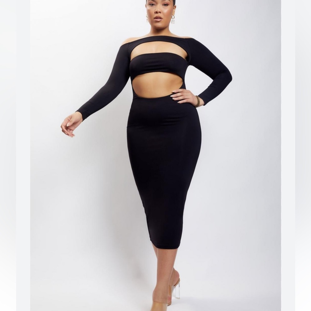 NEW! Meshki Breanna Cut Out Midi Dress